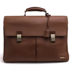トラサルディ／TRUSSARDI バッグ ブリーフケース ビジネスバッグ 鞄 ビジネス メンズ 男性 男性用 レザー 革 本革 ブラウン 茶  フラップ式のサムネイル