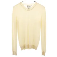 JIL SANDER ジルサンダー イタリア製 カシミヤブレンド 長袖 Vネック セーター 34 ベージュ系 ニット メンズ 古着のサムネイル