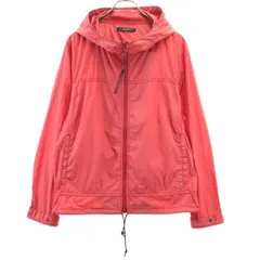 未使用 Johnbull ジョンブル 長袖 ガーメントダイ ジップパーカー M 赤 ナイロン メンズ 古着のサムネイル