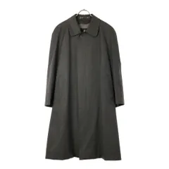 LANVIN ランバン ストライプ ステンカラーコート ブラック系 メンズ 古着のサムネイル