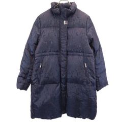 BALMAIN バルマン ダウンコート L パープル×ネイビー レディース 古着