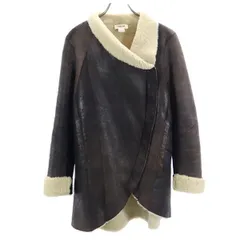 HELMUT LANG ヘルムートラング 羊革 スエード ジャケット M ブラウン系 裏ボア レディース 古着のサムネイル