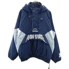 STARTER スターター 90s オールド ペンシルベニア大学 長袖 アノラックパーカー L ネイビー プルオーバー 中綿入り PENN STATE メンズ 古着のサムネイル