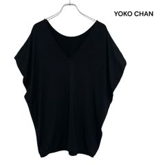 美品✨ヨーコチャン 日本製 チュニック ゆったり カットソー 黒 T