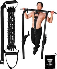 STEADY Pull-up Assist Tube, Strength Training Equipment, Supports up to 70kg/85kg, with Handles, Suitable for Women, Exercise Equipment, Pull-up Bar, Pull-up Machine, Hanging Exercise Equipment, Home Gym, Dip Bar, Exercise Equipment (pms 5ff88147)