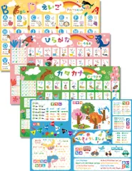 お得4枚セット ポスター お風呂 英語 B3サイズ アルファベット あいうえお あいうえお表 ひらがな キューブドクターのサムネイル