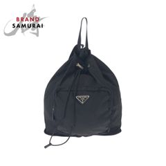PRADA プラダ テスート 三角ロゴ ブラック 黒 ナイロン ポーチ メイク