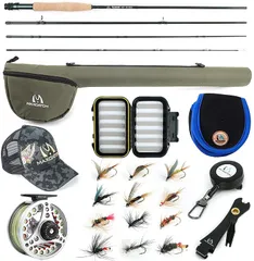 新品 M MAXIMUMCATCH Extreme フライフィッシングロッド コンボキット 9'0 8wt 初心者 入門セット 収納バッグ付きのサムネイル