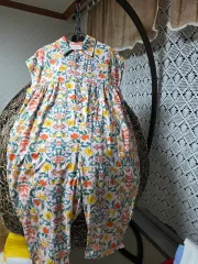 花柄シャツ オールインワンのサムネイル