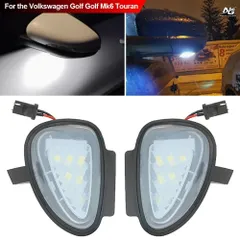 エラーフリー白色LEDアンダーサイドミラーパドルライトカーテシーランプ VWゴルフ6 MK6 GTI 2009-2019 カブリオレ トゥーラン 2011-2014のサムネイル