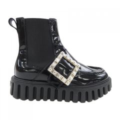 ロジェヴィヴィエ ROGER VIVIER Viv' Go-Thick ストラス バックル ブーツ