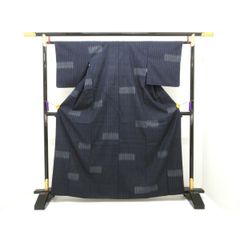 24時間以内発送】本塩沢 単衣 夏着物 お召 正絹 未使用 トールサイズ