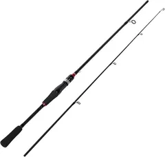 VILTAGE /スピニング用 ルアーロッド 約165cm 約5.5ft 2ピース/ ブラックバス シーバス チニング ショアジギ等/M ミディアム/ スピニング用/マルチロッド (ブラック, 165cm)のサムネイル