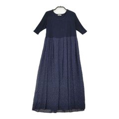 45R タペットの小花パッチワークドレス(インディゴ) - メルカリ