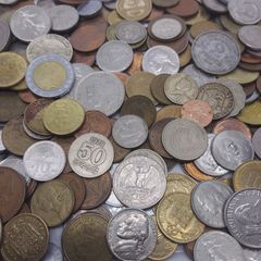 外国コイン まとめて 約1.6kg(袋込み) 5980円 海外硬貨 古銭 大量