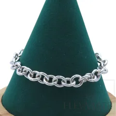 希少 美品 Tiffany&Co. ティファニー ドーナツ リンク シルバー ブレスレット SV925 メンズ レディース EX157のサムネイル