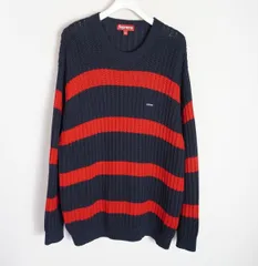美品 国内正規 25SS SUPREME シュプリーム Loose Gauge Small Box Sweater スモール ボックスロゴ ボーダー ニット セーター L 本物4513Q♪のサムネイル