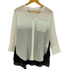 エイミーロウ Eimee Law リネン100 ドレープシアー 切替 ブラウス レディース JPN：38 のサムネイル