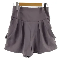 リップサービス LIP SERVICE パンツ ショートパンツ サスペンダー付き パープル系 グレーパープル Mのサムネイル
