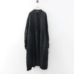 HUIS 暮らしのおへそ 一田憲子さんコラボ リネン100 ワンピース 黒