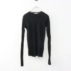 2023SS オーラリー AURALEE GIZA SUPER HIGH GAUGE SHEER RIB L/S TEE ロンT 1 ブラック／トップス ギザコットン【2400015056852】のサムネイル