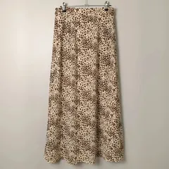 イッカ ikka レオパードプリントロングスカート 【L】 ブラウン系／茶系 総柄 レオパード柄のサムネイル