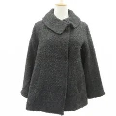 シュカ Shuca ラウンドカラーコート ショート丈 M ダークグレー Aライン /MA3 ■GY70のサムネイル