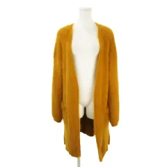 ナチュラルヴィンテージ natuRAL vintage GOA カーディガン シャギーニット F 茶 ライトブラウン 無地 長袖 ポケット付き /AO27 ■GY70のサムネイル