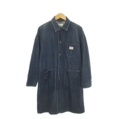 コーエン coen × スミス SMITHS AMERICAN 別注 デニムショップコート カバーオール コート S 青 ブルー インディゴ 無地 長袖 /CK11 ■GY70のサムネイル
