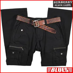 BURBERRY BLACK LABE 廃盤 バーバリーブラックレーベル カーゴパンツ W29 黒 ワークパンツ ノバチェック メンズ バーバリー_ウエスト73cmから77cm一覧←SEULB屋着古← TY4604のサムネイル