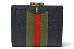 ロベルタ ディ カメリーノ 未使用 財布 Roberta di Camerino がま口 二つ折り財布 レザー ネイビー マルチカラー レディース【中古】のサムネイル