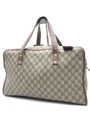 GUCCI グッチ ボストンバッグ GGスプリーム シェリーライン PVC×レザー