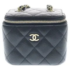 CHANEL (シャネル) マトラッセ バニティ チェーンショルダーバッグ ミニバッグ ブラック キャビア AP1340 ゴールド金具のサムネイル
