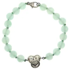 TIFFANY & Co. (ティファニー) ドアノッカー ブレスレット ハート ヒスイ SV925 シルバー グリーンのサムネイル