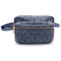 LOUIS VUITTON (ルイヴィトン) バムバッグ アウトドア ボディバッグ ショルダーバッグ モノグラム デニム ネイビー/ブルーのサムネイル