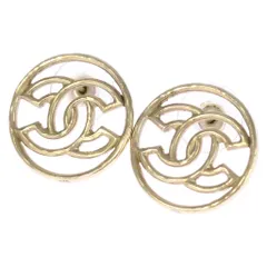 CHANEL (シャネル) ココマーク ラウンドピアス ゴールド GPのサムネイル