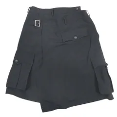 新品同様 COMME des GARCONS HOMME PLUS コムデギャルソンオムプリュス 25AW ウールトロピカル スカート ショートパンツ ラップ風 S 黒 メンズ 古着 中古 USEDのサムネイル