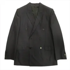 美品 CELINE セリーヌ ジュード JUDE ダブル テーラード ジャケット ブレザー オーバーサイズ ストライプ エディ期 36 ネイビー  レディース 古着 中古 USEDのサムネイル