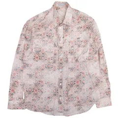 未使用 DIOR HOMME ディオール オム 21ss アモアコ ボアフォ シルクサテン 総柄 シャツ ブラウス 長袖 トップス 39 ピンク系 メンズ 古着 中古 USEDのサムネイル