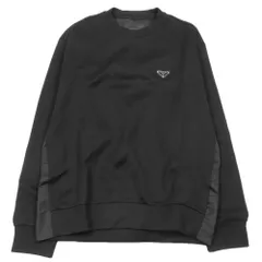 新品同様 22aw PRADA プラダ トライアングルロゴ スウェット 三角ロゴプレート トレーナー RE-NYLON ナイロン 切替 UJL30A XS ブラック メンズ 古着 中古 USEDのサムネイル