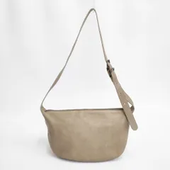 JURGEN LEHL 牛革のラウンドショルダーバッグ 定価63800円 ショルダーバッグ グレージュ レディース ヨーガンレール【中古】6-0302G◎のサムネイル