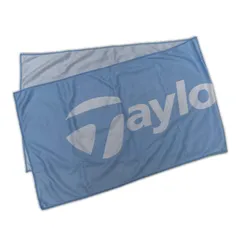 未使用品 テーラーメイド Taylor Made ゴルフ小物  100×30cm ブルー クーリングタオル カラビナボトル付のサムネイル