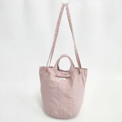 R&D.M.Co- ガーメントダイドローストリングバッグ 2WAY リネン ショルダーバッグ ピンク レディース オールドマンズテーラー【中古】6-0418G∞のサムネイル