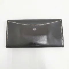 HENRY CUIR ロングウォレット レザー 革 犬 刺繍 長財布 ブラック レディース アンリークイール【中古】6-0318G◎のサムネイル