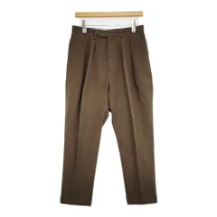 NEAT コットンポリエステル タックパンツ サイズ44 スラックス パンツ カーキ メンズ ニート【中古】6-0414G♪のサムネイル