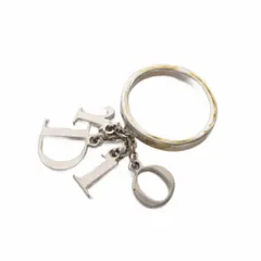 クリスチャンディオール Christian Dior 指輪 リング ロゴ メタル 5刻印 9号 シルバーカラー /YT ■OHのサムネイル