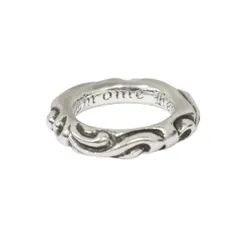 美品 CHROME HEARTS クロムハーツ スクロールバンド リング 指輪 アクセサリー SV925 約9号 シルバー メンズ レディース 古着 中古 USEDのサムネイル