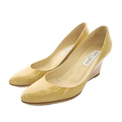 ジミーチュウ JIMMY CHOO パンプス ウェッジソール エナメル 35.5 イエロー ベージュ /YMのサムネイル