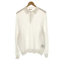 コモリ COMOLI タグ付き 26SS コットン ニットポロ カットソー 薄手 長袖 1 白 ホワイト D01-06013 /HNのサムネイル