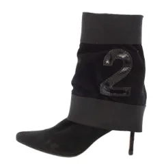 クリスチャンディオール Christian Dior ガリアーノ期 John Galliano Trotter 2 アンクルブーツ ショートブーツ スエード37D 黒 ブラック /TK45のサムネイル
